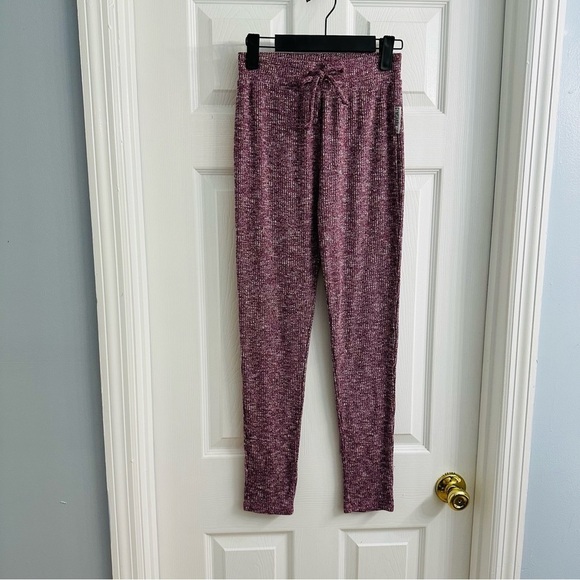 Gymshark Pants Knit Pink Ribbed Leggings Tie Fall Casual Gym Outdoors Size Small - Picture 3 of 6